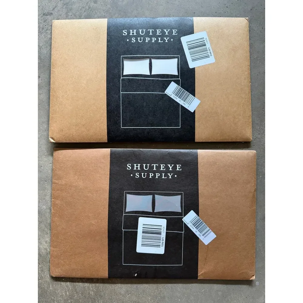 NEW! Shuteye Supply Frost Smart Temp Percale Pillowcase Set Standard/Queen Gray